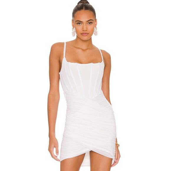 OW Collection Diana Mini Dress in White NWT Size Small - Picture 1 of 4